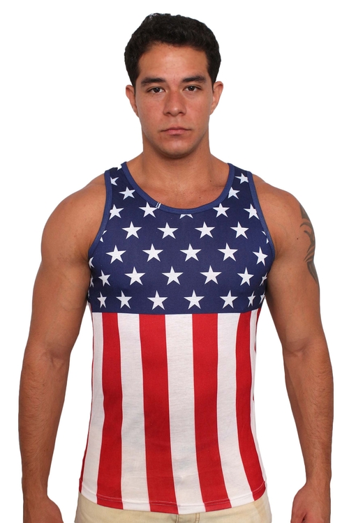 USA Flag Men's Tank Top | Cut The Shirt
